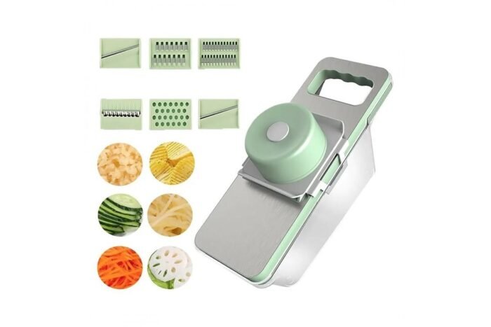 Овочерізка-подрібнювач Vegetable cutter 223-5 , Універсальна кухонна овочерізка для нарізання овочів і фруктів , Нержавіюча сталь і пластик